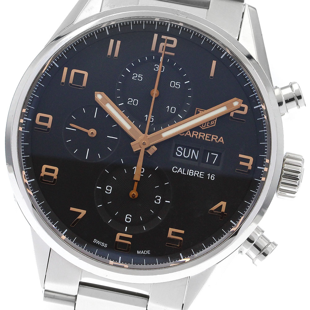 タグホイヤー TAG HEUER CV2A1AB カレラ キャリバー16 クロノグラフ デイデイト 自動巻き メンズ _896228【中古】