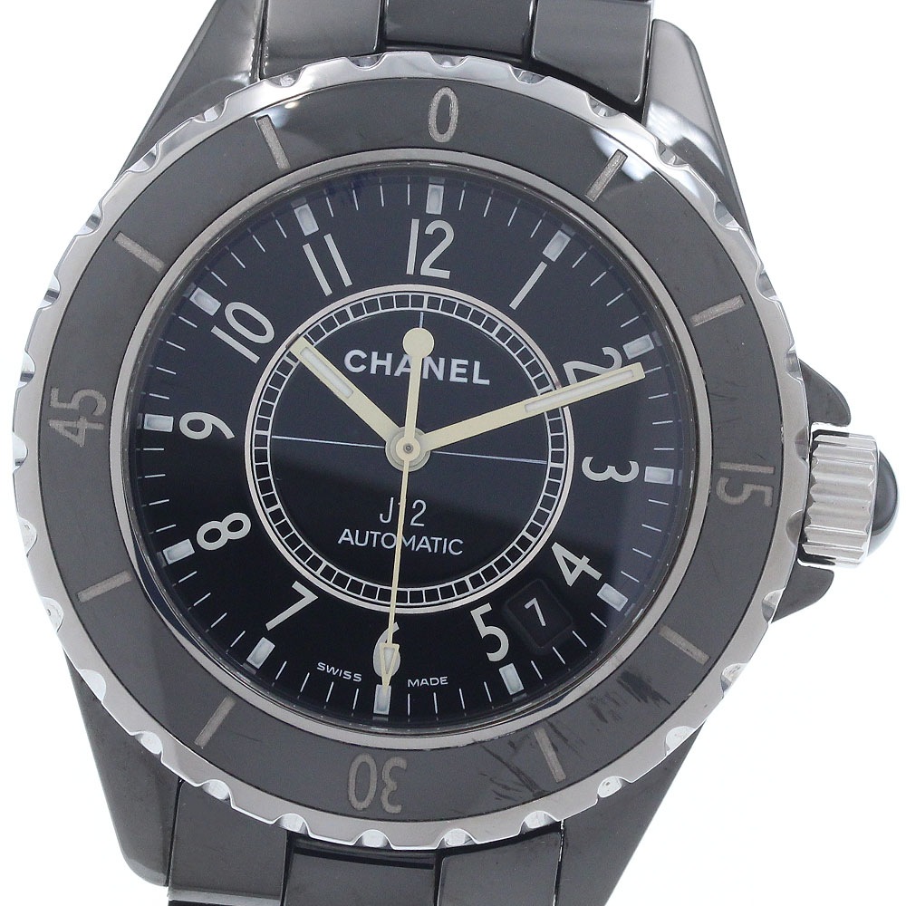 シャネル CHANEL H0685 J12 黒セラミック 38MM デイト 自動巻き メンズ 保証書付き_953562【中古】
