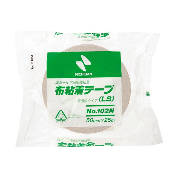 (まとめ) ニチバン 布粘着テープ 50mm×25m 黄土 102N7-50 1巻 (×30セット)