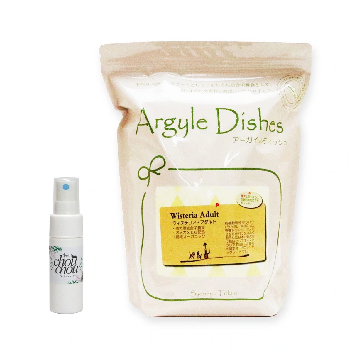 アーガイルディッシュ ドッグフードウィステリアアダルト 2kg【犬用天然ハーブ虫除けスプレー15ml付き】