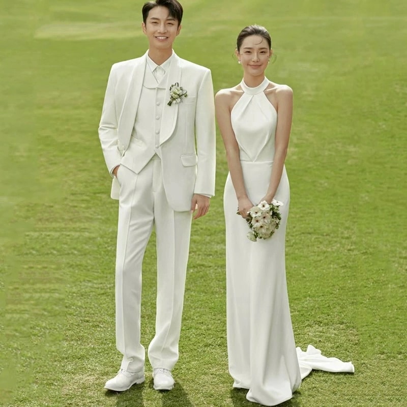 二次会ドレス ウェディングドレス マーメイドドレス ホルターネック 白 黒 サテン ドレス 結婚式ドレス 二次会 トレーンドレス ホワイトドレス ウェディング ロングドレス マーメイドライン ブラック