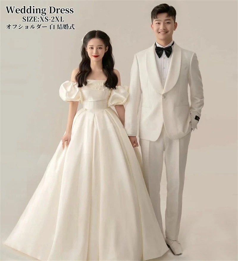 『目玉新商品』ロングドレス ウェディングドレス 高品質 パーティードレス オフショルダードレス 白 結婚式 ドレス ワンピース 二次会 イブイングドレス 大きいサイズ 小さいサイズ おしゃれ フォーマ