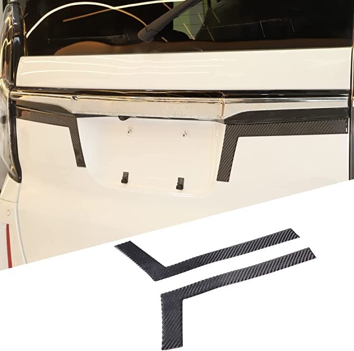 FOR Honda N-BOX 2017-2021年適用 ホンダN-BOX 2018 2019 2020 車 リアスターンドア 装飾ステッカー( 黒-ケーボン繊維)