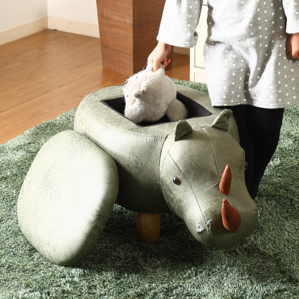 アニマルスツール サイ 収納 スツール 動物 椅子 キッズ イス チェア オットマン 足置き 腰掛け いす チェアー 収納スツール アニマル 収納付き リビング 玄関 子ども 子供 かわいい