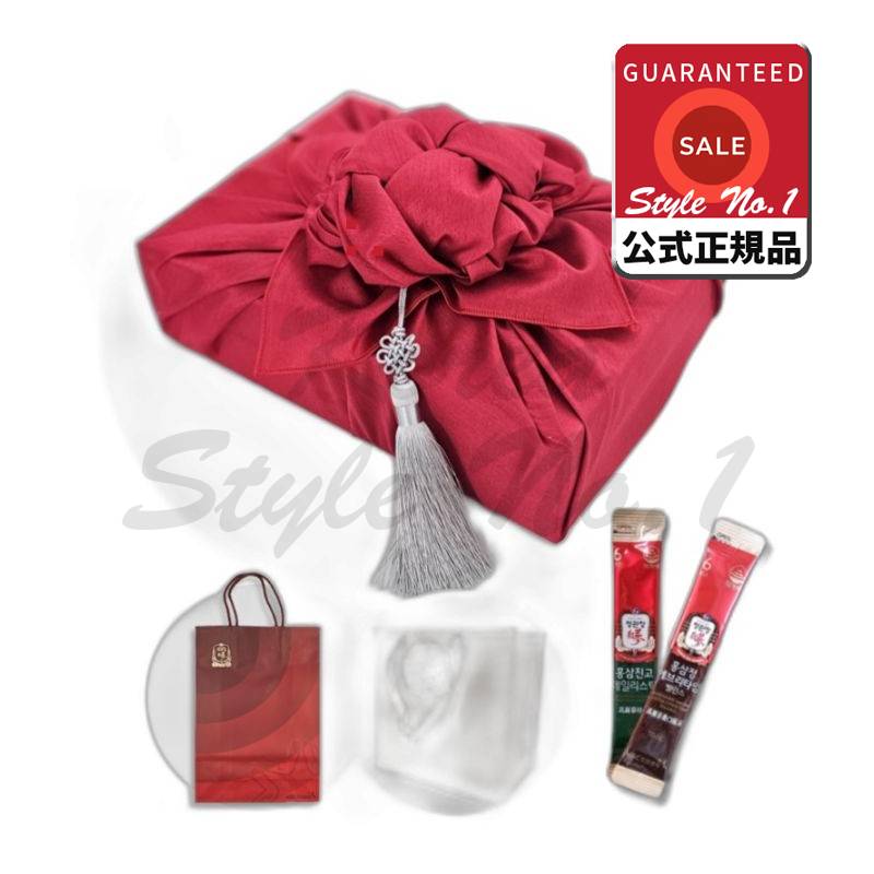 紅参チョンエブリタイムバランス+紅参ジンゴデイリスティック高級予団保磁器包装ショッピングバッグギフトセット1セット400ml