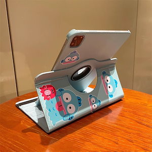 Hanton Ugly Fish ステッカー ipad10 世代保護ケース 10.2/Pro11/360 度回転レザーケース Air5 Apple 10.2 クラムシェル air2 タブレット m