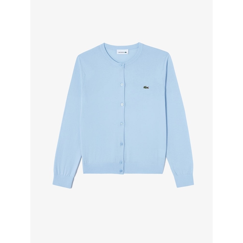 ラコステレディースベーシッククルーネックカーディガン AF132E-55G HBP Q2NAF132E-55GHBP