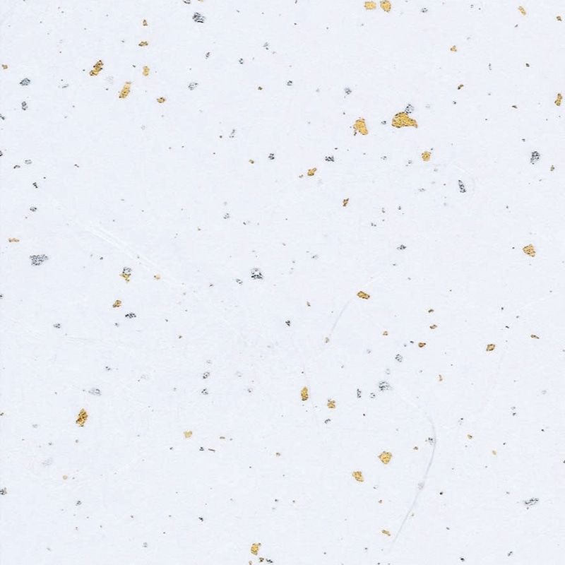 （まとめ買い）シモジマ HEIKO 包装紙 和紙 雲龍紙金銀振 白 50枚 545x788mm ラッピング用品 002107601 [x3セット]