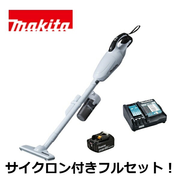 当店だけ！バッテリー充電器も1年保証! マキタ CL181FDZW 18V コードレス 掃除機 カプセル式 CL181FDZW + ショートサイクロンアタッチメント A-72475 + バッテリー B