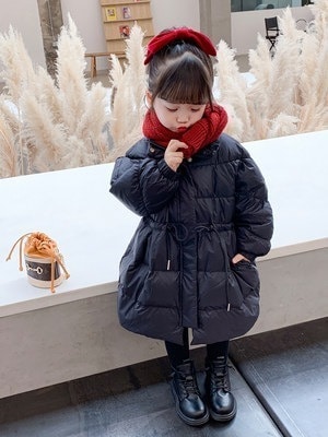 女の子 冬服 ダウンジャケット 2021 新型 洋風 韓国版 子供 冬 保温 コート 中 子供 外着