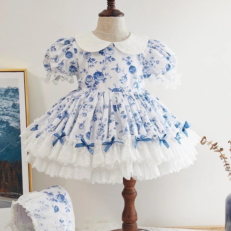 【即日発送】【赤字覚悟】女子 ワンピース 花柄 子供 ワンピース 女子 ワンピース 夏服 半袖 子供服 涼しげ夏ワンピースAライン チェック柄 フリル アイレットレース ナチュラル かわいい 女