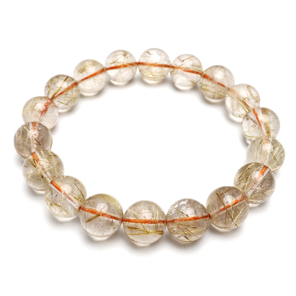 天然タイチンルチルブレスレット 12mm [b938-12mm]