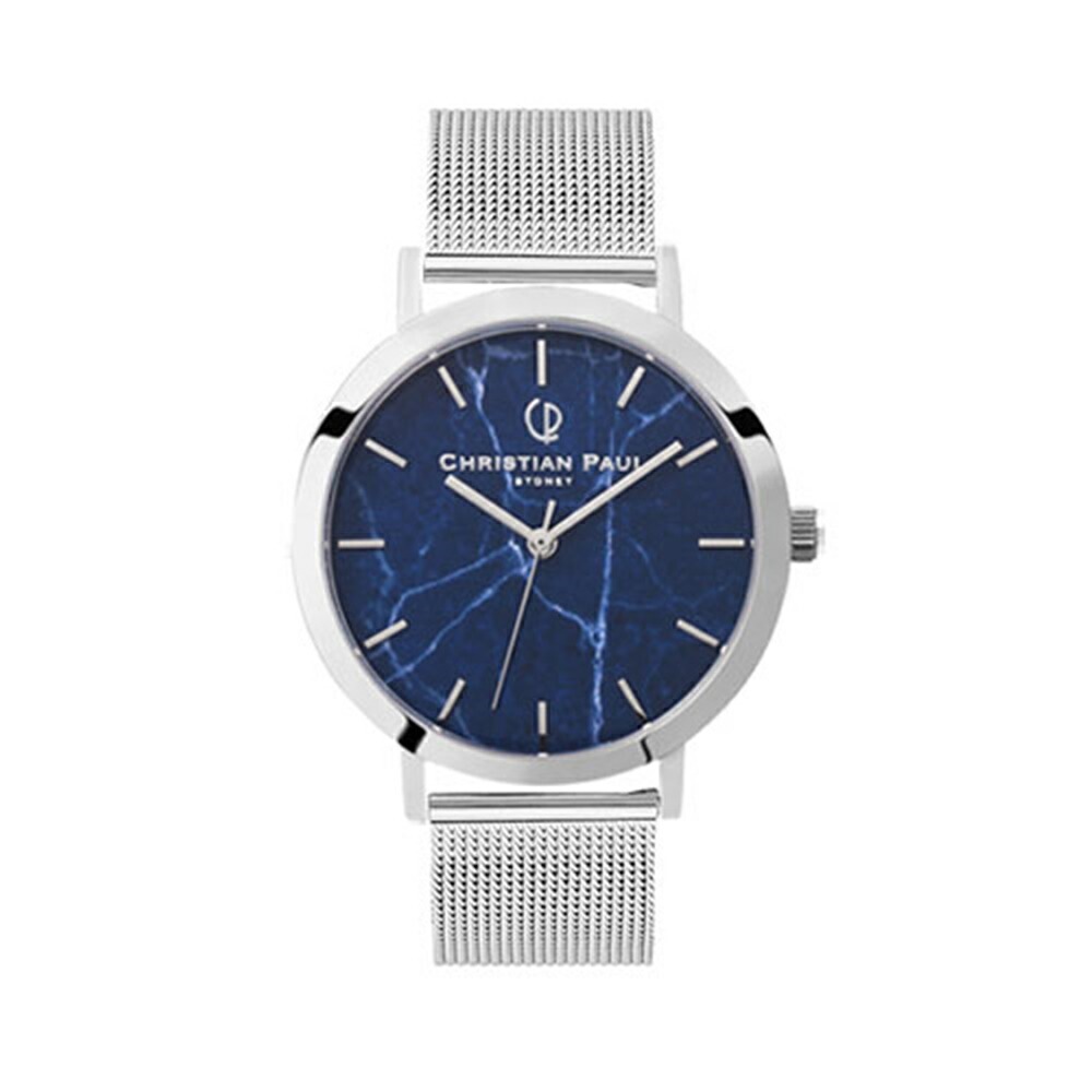 日本正規品 クリスチャンポール 腕時計 手表 レディース おしゃれ かわいい 誕生日 プレゼント マーブル ネイビー シルバー 仕事用 ブランド 時計 結婚式 結婚祝い 女友達 女性 妻 奥さん 母