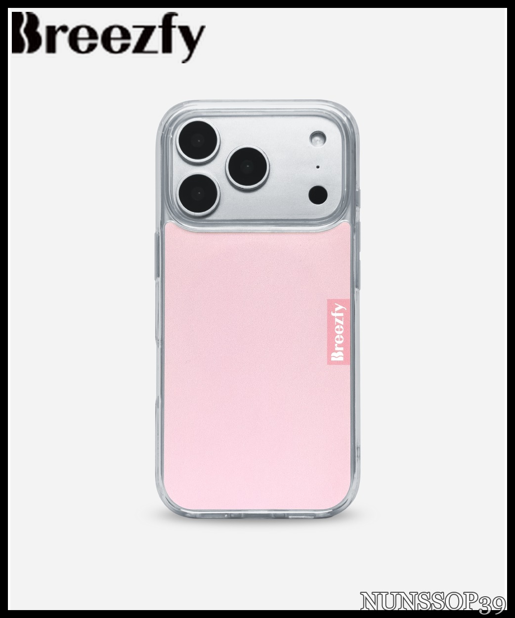 Breezfy DUSTY PINK - Matte Texture - Clear Frame