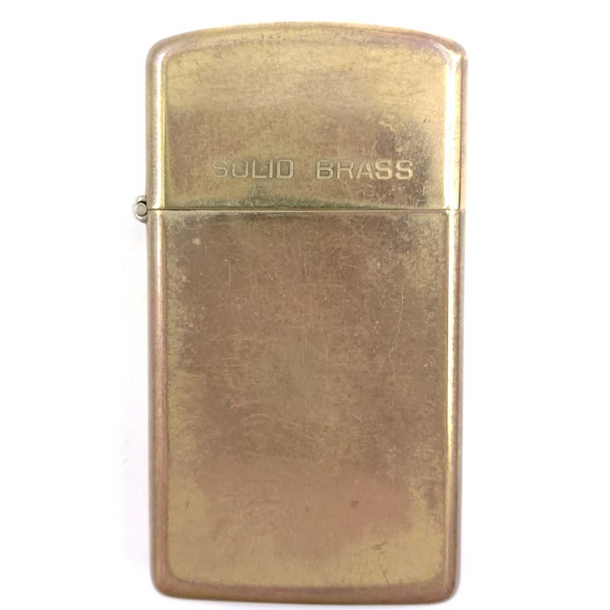 【中古】zippo ジッポー SOLID BRASS スリム 1985年製 ソリッドブラス 1932 ライター