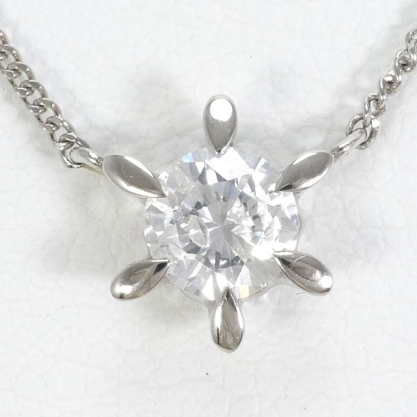 PT900 プラチナ PT850 ネックレス ダイヤ 0.35 鑑定書 ジュエリー 中古