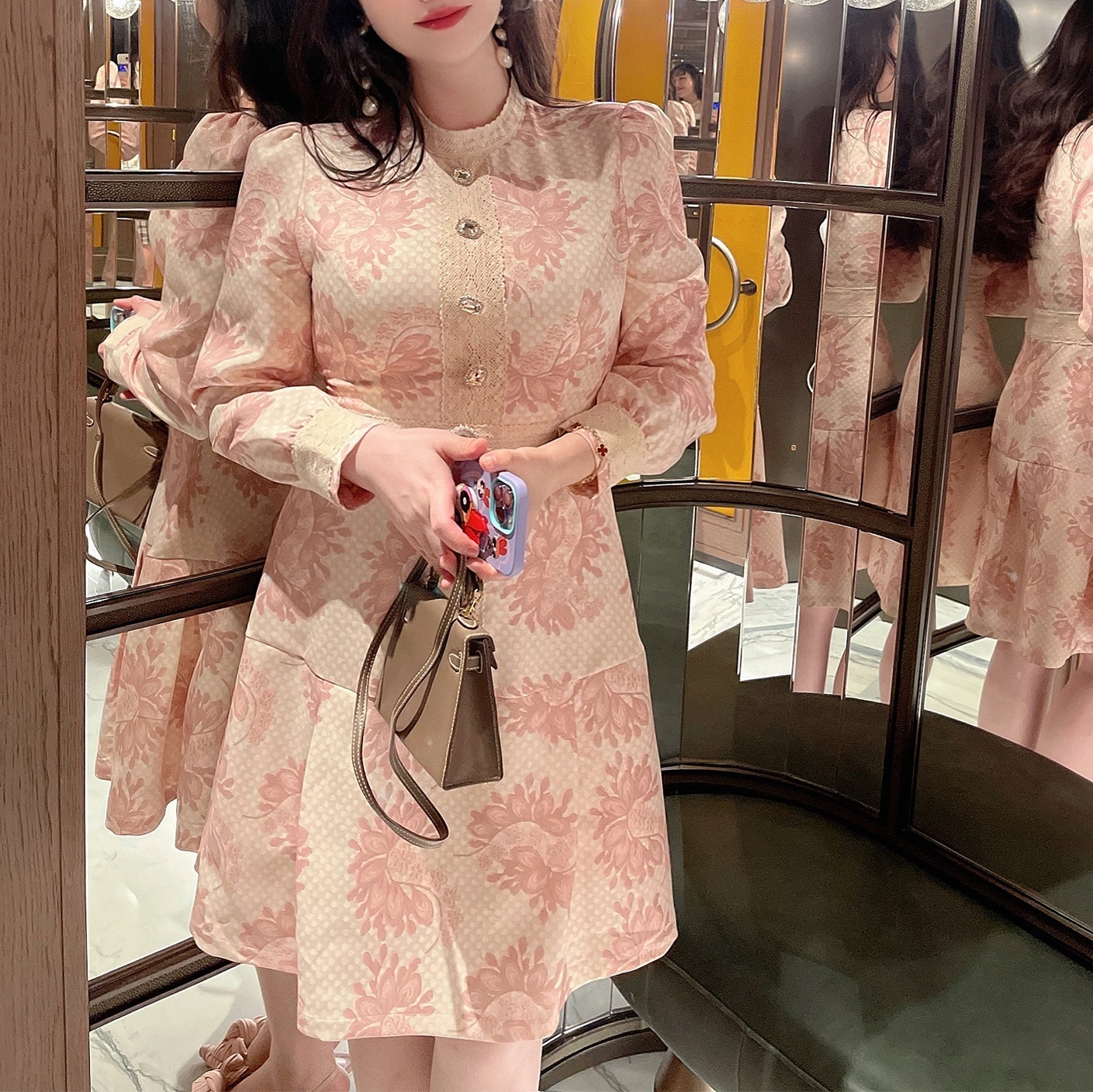 【送料無料】レディース 花柄 ワンピース L-5XL ドレス Aライン 長袖 フラワー 上品 フォーマル お呼ばれ パーティー 大きいサイズ 大人可愛い ママコーデ ママファッション 韓国系 8,837円