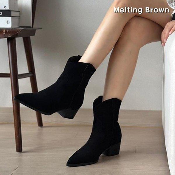 女性用牛革アンクルブーツ 秋のショートブーツ MT69