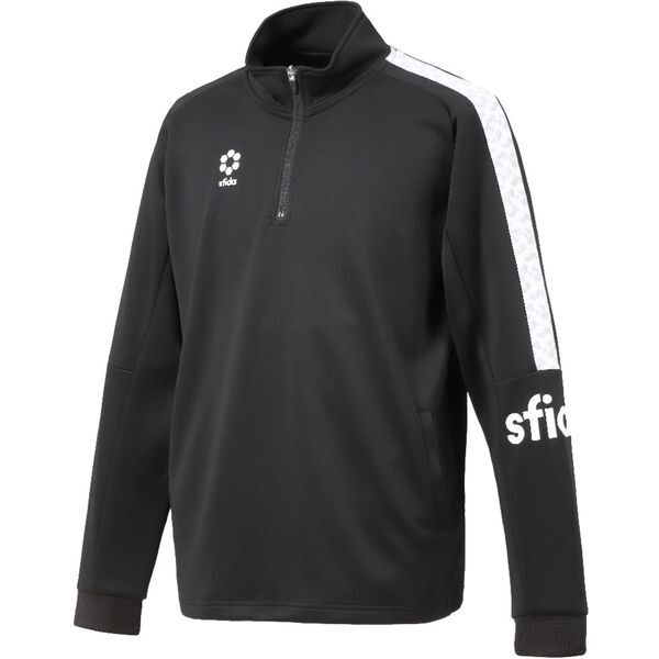 スフィーダ フットサルウエア SA-21813 BLK BP ウォームアップハーフジップトップ 2XL ブラック