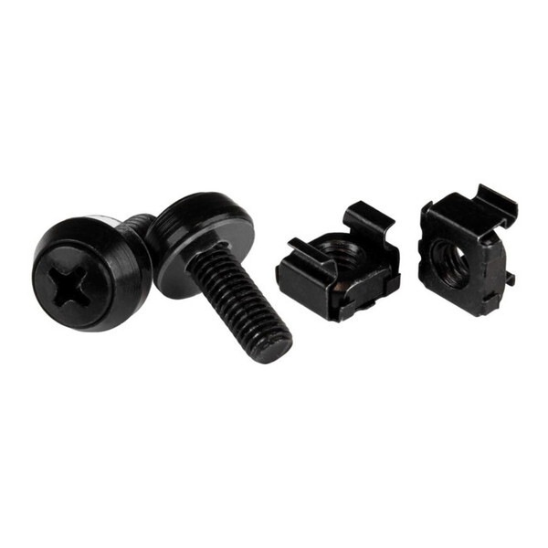 StarTech CABSCREWM6B ブラック [M6ネジ(12mm)& ケージナット 50個セット]