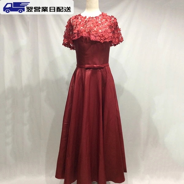 新作追加 M ワインレッド パーティードレス ロングドレス 演奏会 ぽっちゃり 長袖 舞踏会 披露宴 司会者 20代 30代 レース ブラック 成人式 da553zejckc /・・