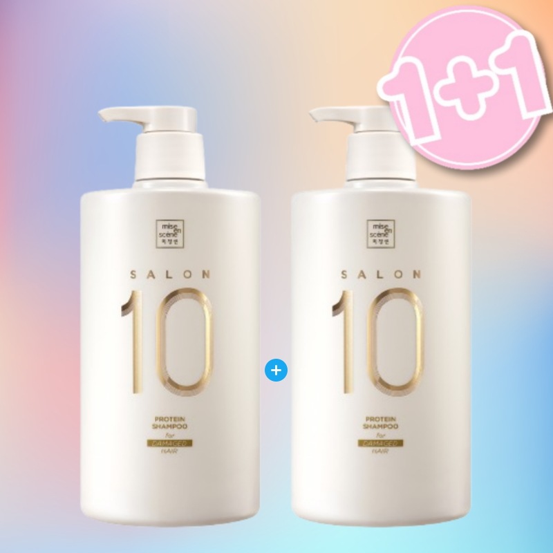 サロン10 プロテイン シャンプーダメージヘア用 イランイラン フラワーの香り 990ml 2個 [大容量 弱酸性シャンプープロテインシャンプーふんわり泡]