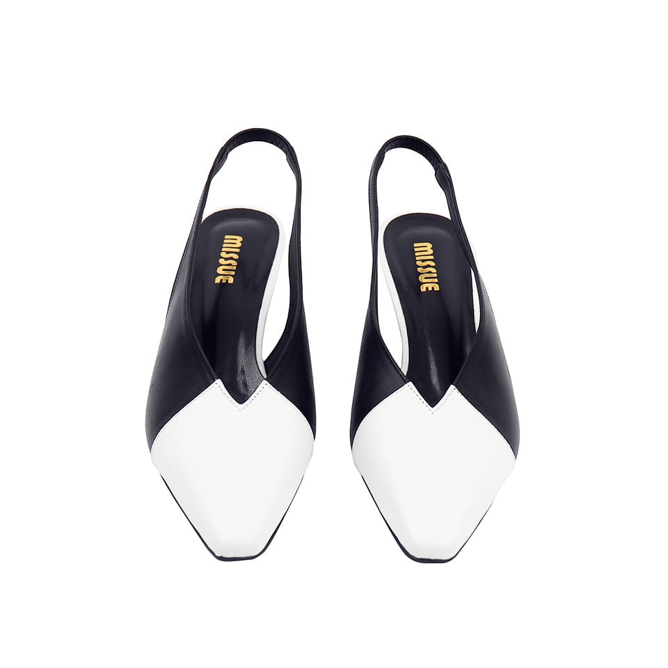 Vカットレンディスリングバッグ[ブラックホワイト] 19,832円