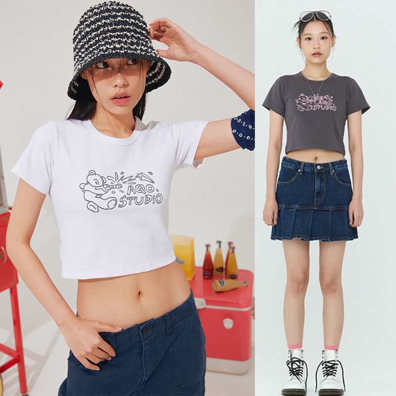 WATER BOMB DRAWING CROP TEE