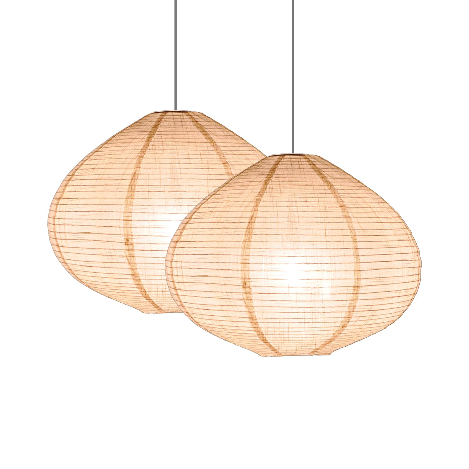 リネンのランプシェード 2点セット侘寂風 40cm 北欧風 ボヘミアンランプシェード 手作り ミニマル ペンダントライト カバー