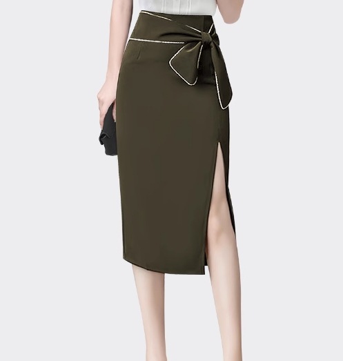 レディース スカート ボトムス リボン スリット タイト スリム 細身 大人可愛い きれいめ カジュアル 上品 おしゃれ 主役級 存在感 春 夏 秋 10代 20代 30代 ティーン アラサー