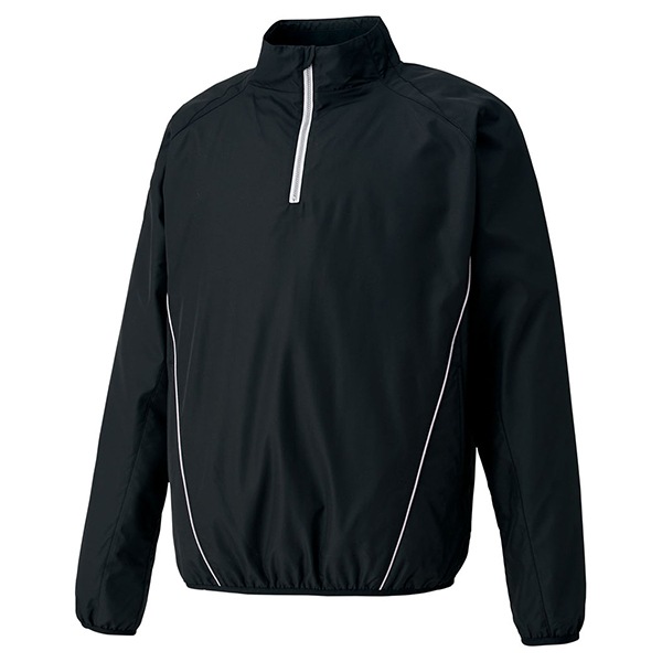 ゼット 野球ウエア 裏起毛ハーフジップジャンパー ブラック S BOV337 1900