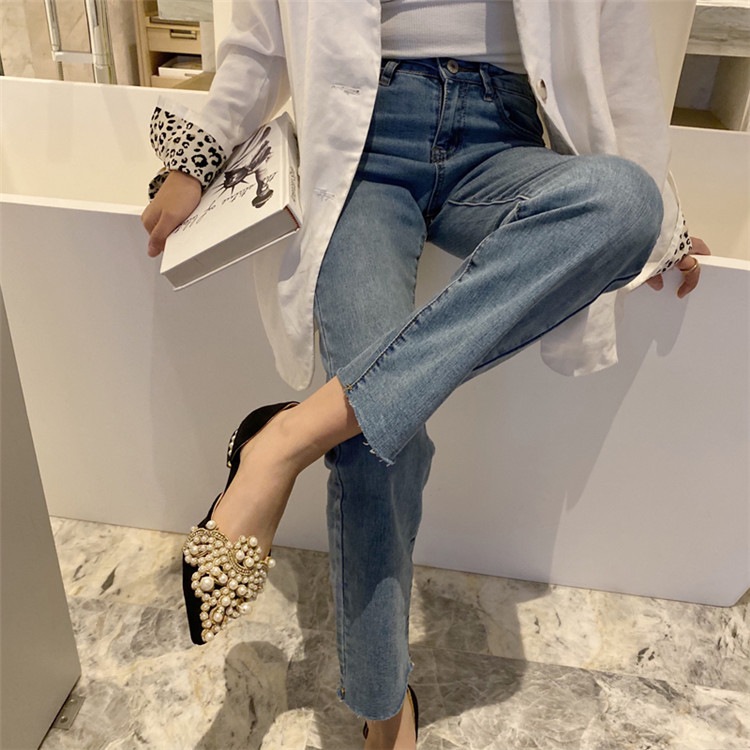 大人気！ 夏秋コーデにオススメ早い者勝ち ホロー シングルシューズ ローヒール ヤングスタイル フレンチ レトロ 2025ニュースタイル ラインストーン 真珠 シックヒール サンダル フラット