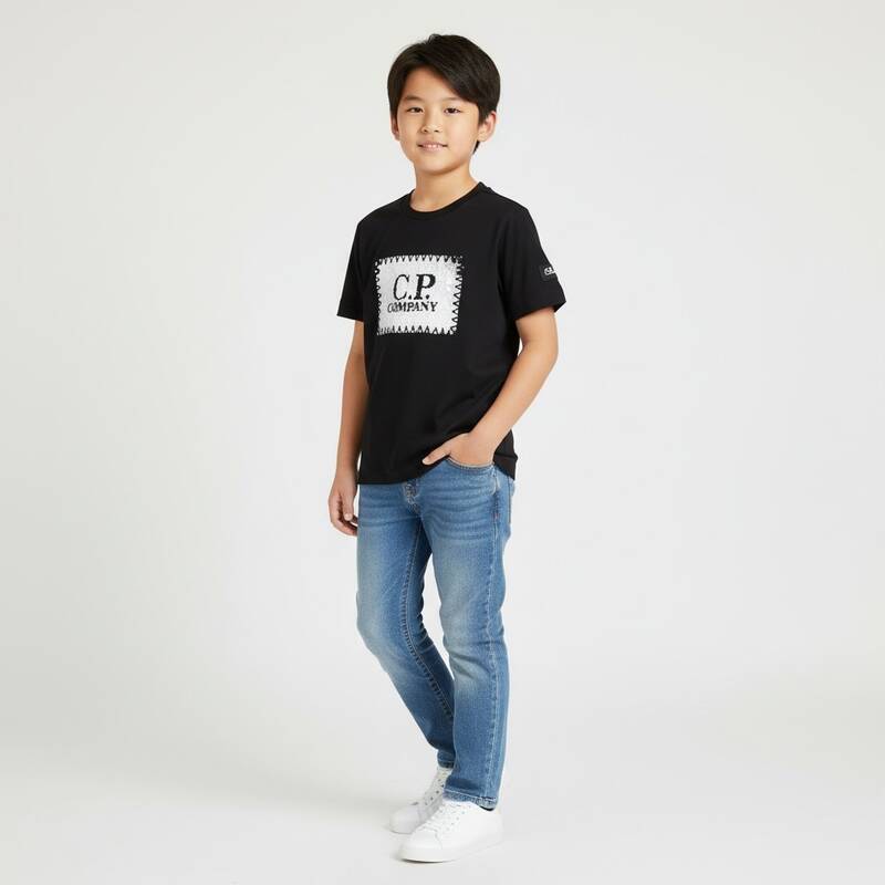 [カード決済で10%オフ] CP COMPANY KIDS 半袖Tシャツ CMM00T LAA17 41150 (大人用も可)