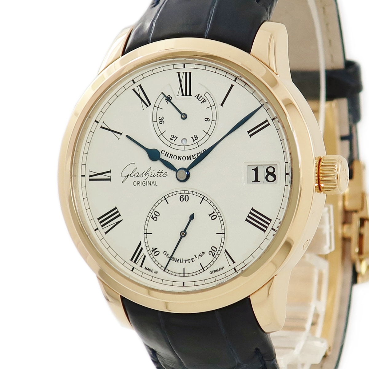 セネタ クロノメーター 58-01-01-04-04 手巻き メンズ K18YG無垢 ホワイト ローマン 3年保証 752,312円