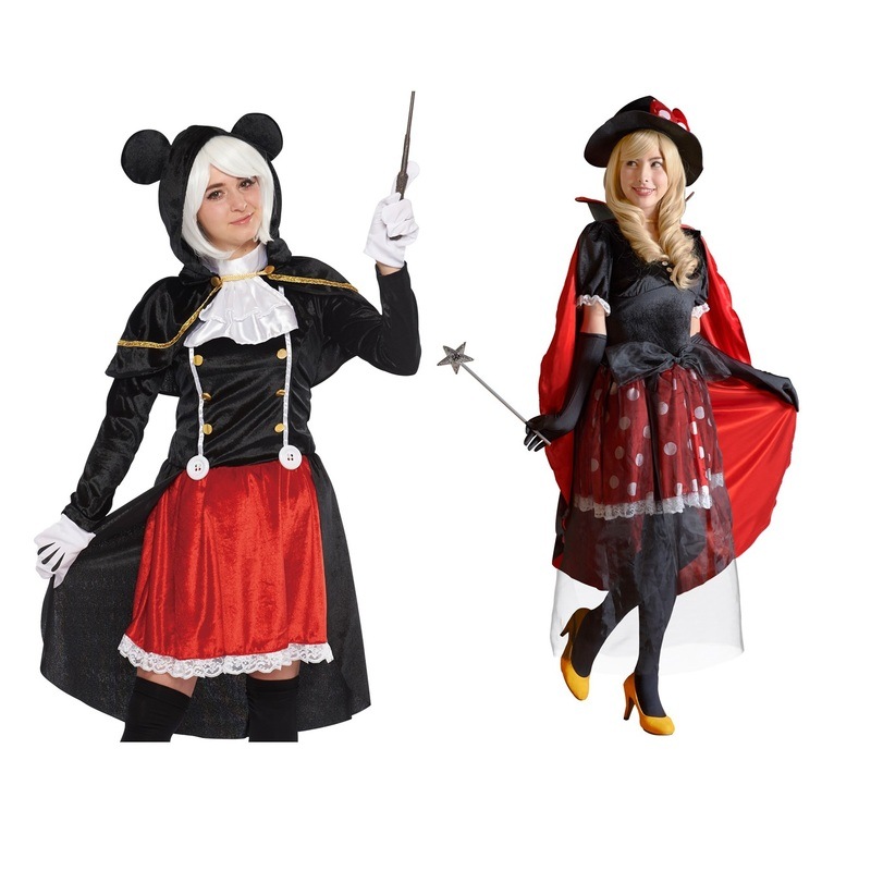 コスプレ 仮装 [2種類セット] 大人用マジカルミッキー・ミニー 【 余興 女性用 ディズニー ハロウィン 正規ライセンス品 公式 衣装 レディース パーティーグッズ コスチューム 】
