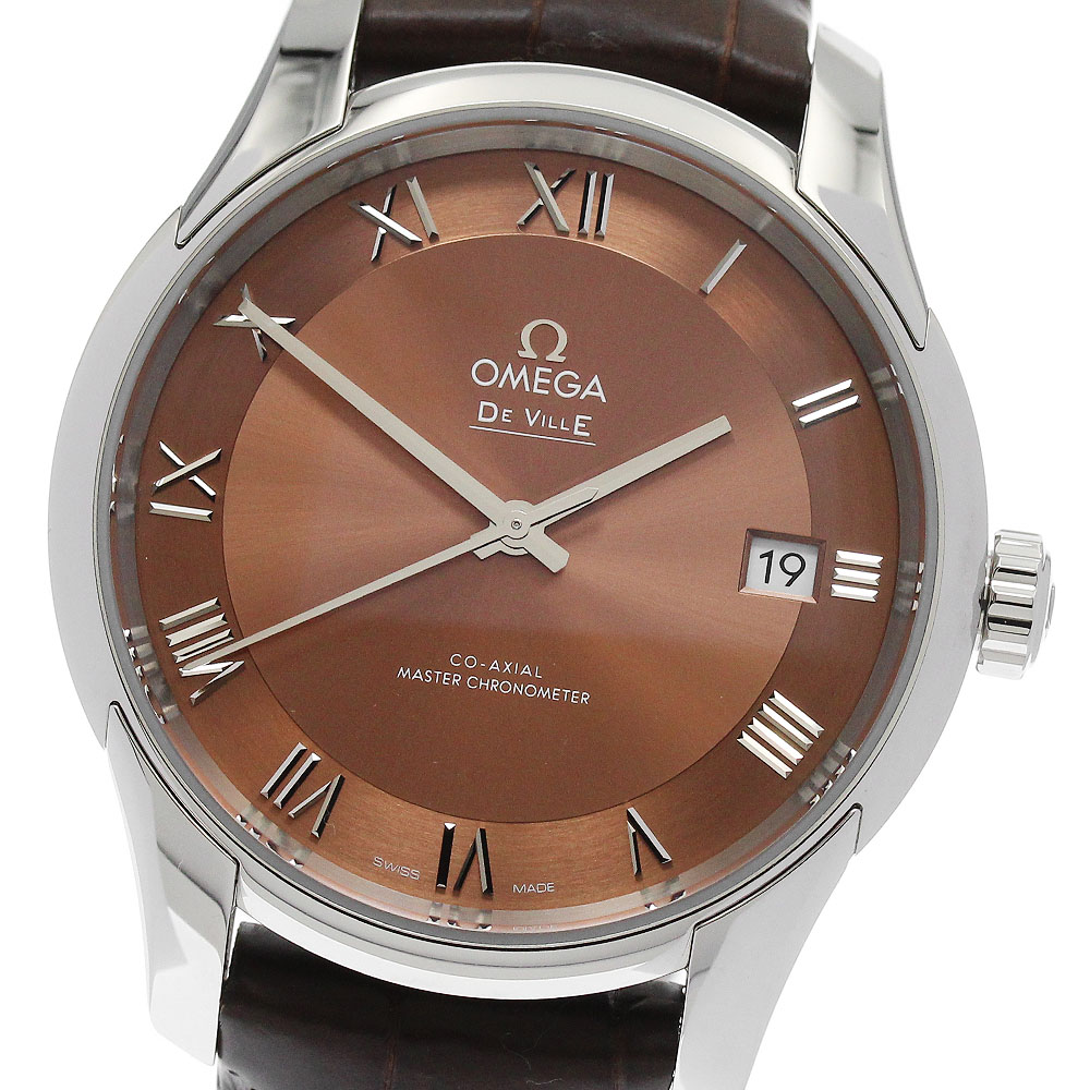 オメガ OMEGA 433.13.41.21.10.001 オメガ デ・ヴィル アワービジョン 自動巻き メンズ 美品 箱・保証書付き_871365【中古】