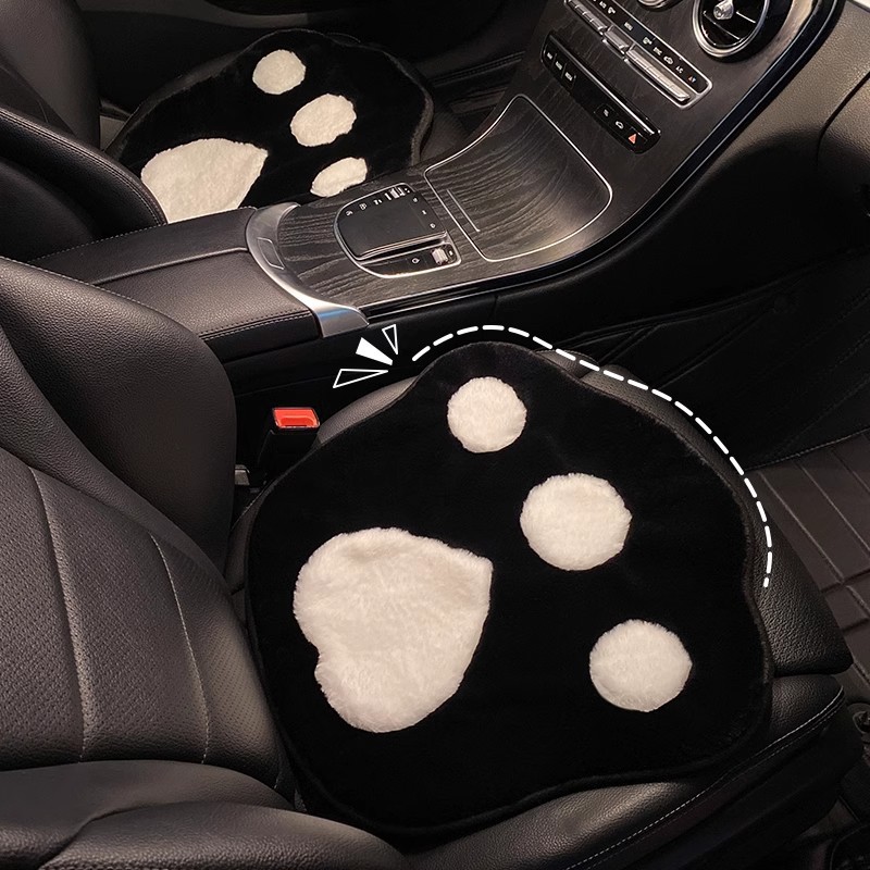 車のシートクッション 冬用 ぬいぐるみ かわいい 猫の爪 かわいい シンプル 車のシートクッション 単品 四季通用 女性用