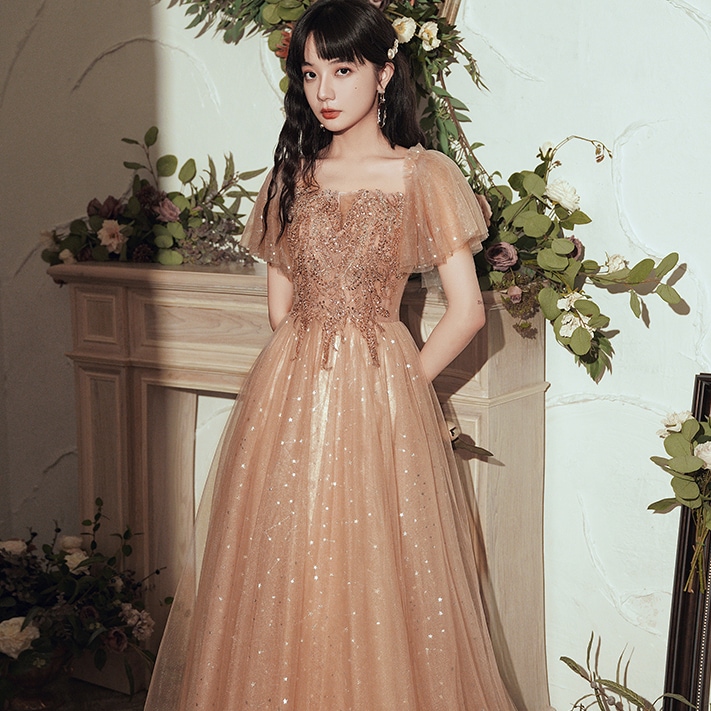 ドレス レディース シャンパン 赤 ワインレッド 灰 灰色 グレー 大人カラー 単色 スカート 7,774円