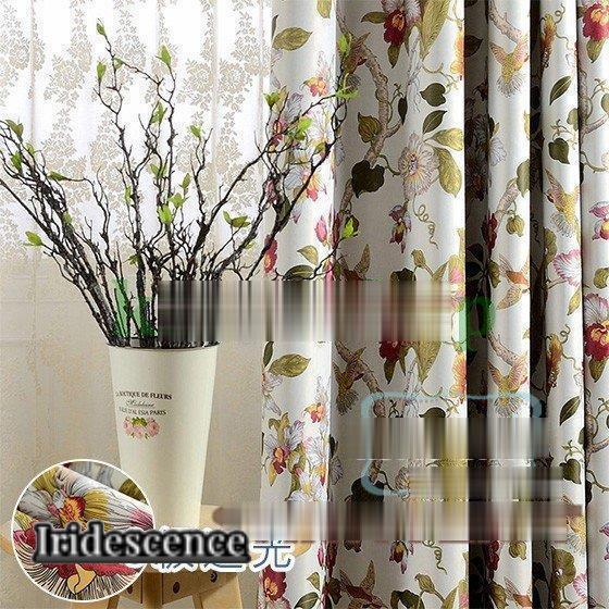 カーテンおしゃれ 北欧 和風 和柄 かわいい 女の子 短い 花柄 出窓用 小窓 腰高窓 寝室 アンティーク レトロ 可愛い オシャレ 幅60100c丈60100cm