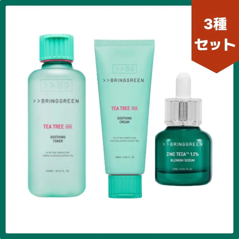 ティーツリーシカスージングトナー 250ml クリーム 100ml セラム 25ml 3種セット 韓国コスメ 韓国スキンケア