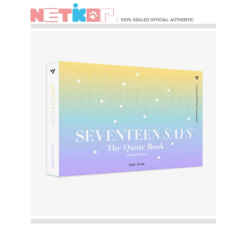 【SEVENTEEN】 SEVENTEEN SAYS (The Quote Book) GLOBAL EDITION 公式グッズ