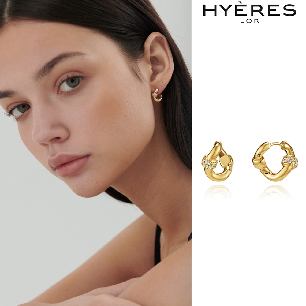 [HYERES LOR] Erite23 SV(Y) Pave One Touch Earring S