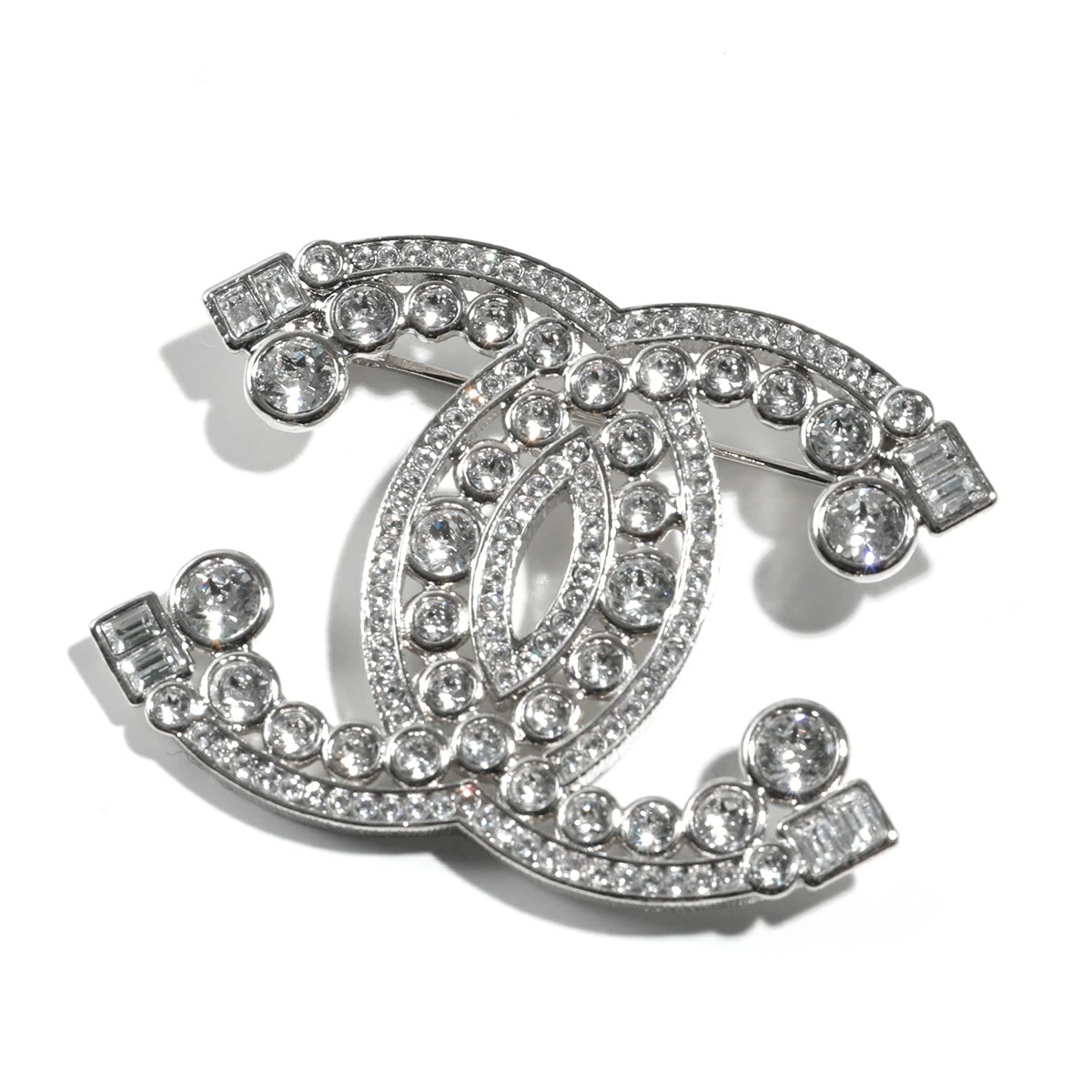 CHANEL シャネル ブローチ ABA645 B10756 レディース ロゴ ココマーク CCマーク ピンバッチ ラインストーン アクセサリー NN587