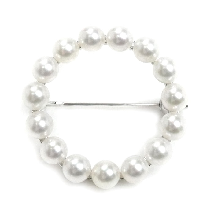 MIKIMOTO ミキモト シルバー パール ブローチ パール約4.3mm 4.0g レディース 中古 美品