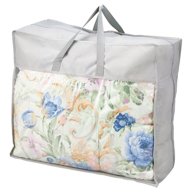 花浪漫 羽根ふとんバッグ入り（ダウン20%） ブルー