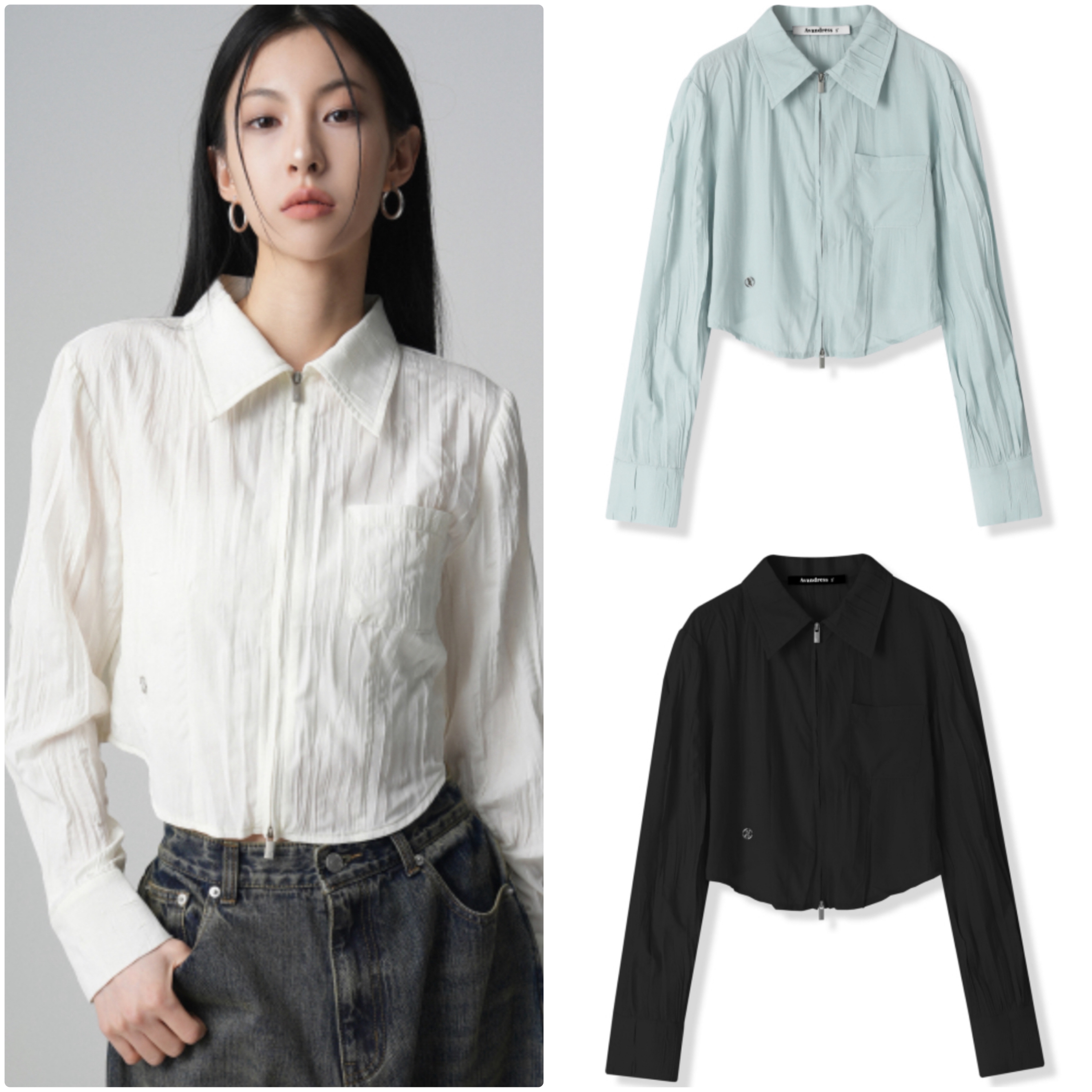 Femi Pleats Shirts Zip-up 9,822円
