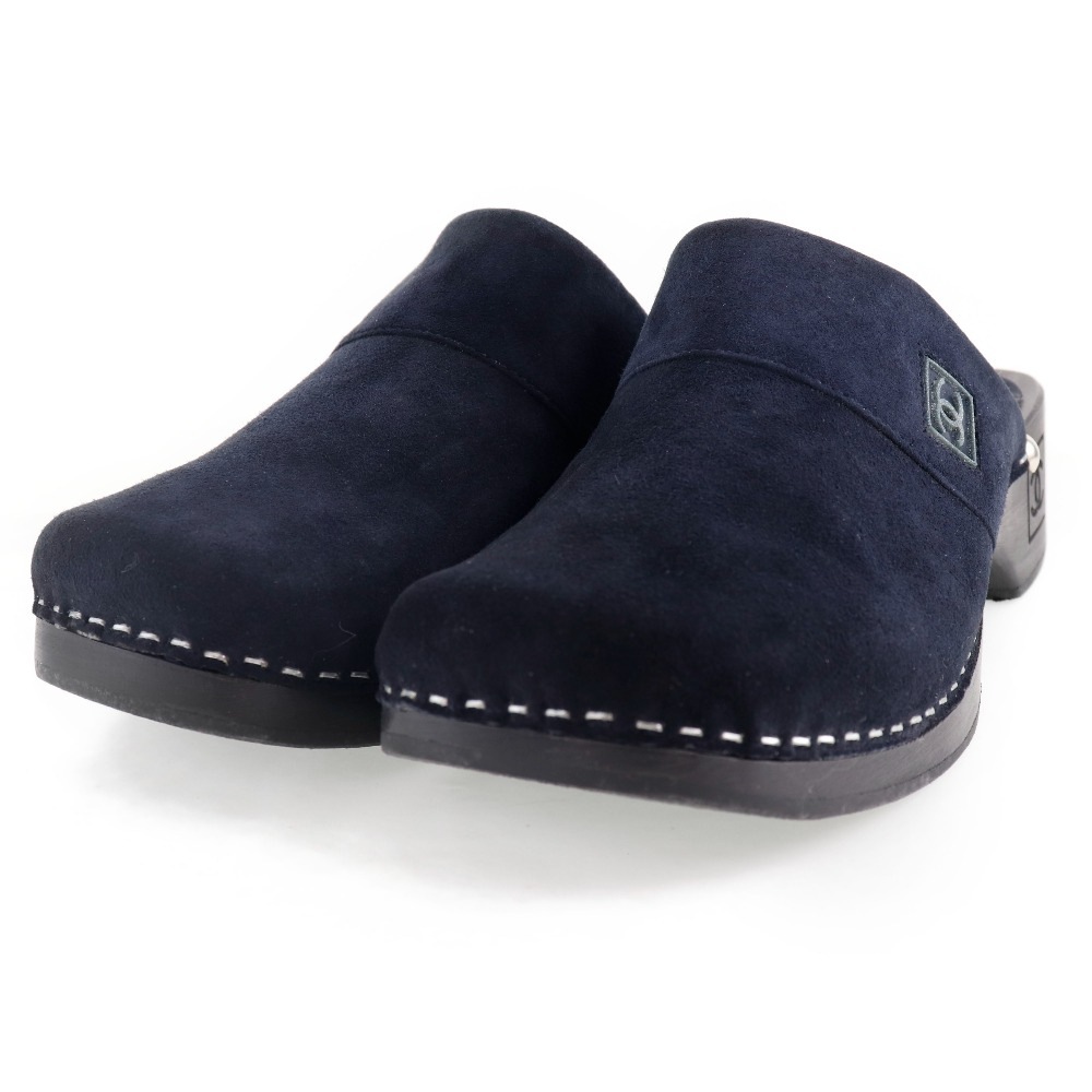 サボ 04A G21635X01036 サンダル スウェード 黒 レディース 中古品 A-ランク