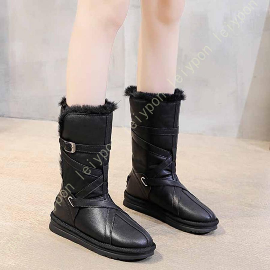 スノーブーツ レディース 滑らない 防水 ブーツ 裏ボア ロング丈 スノーシューズ おしゃれ 冬 防寒 暖かい 遊び デート 裏起毛 防寒 婦人靴綿靴 雪靴 5,758円