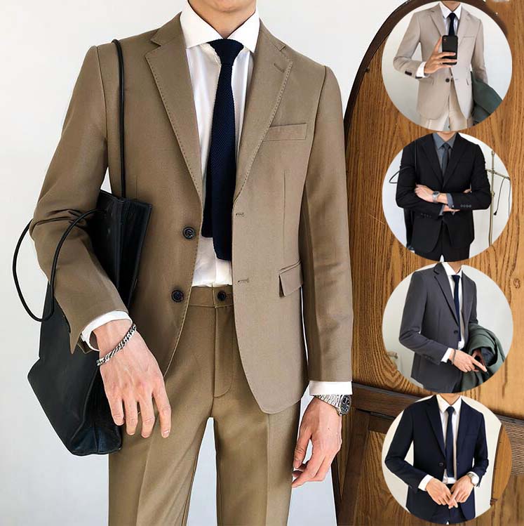 ビジネススーツセットアップメンズスーツ2点セットジャケット+パlンツカジュアルスーツスリムスーツ上下セットスーツ通勤フォーマルおしゃれ結婚式スーツパーティー披露宴二次会入学式入社式スーツセット紳士服シ