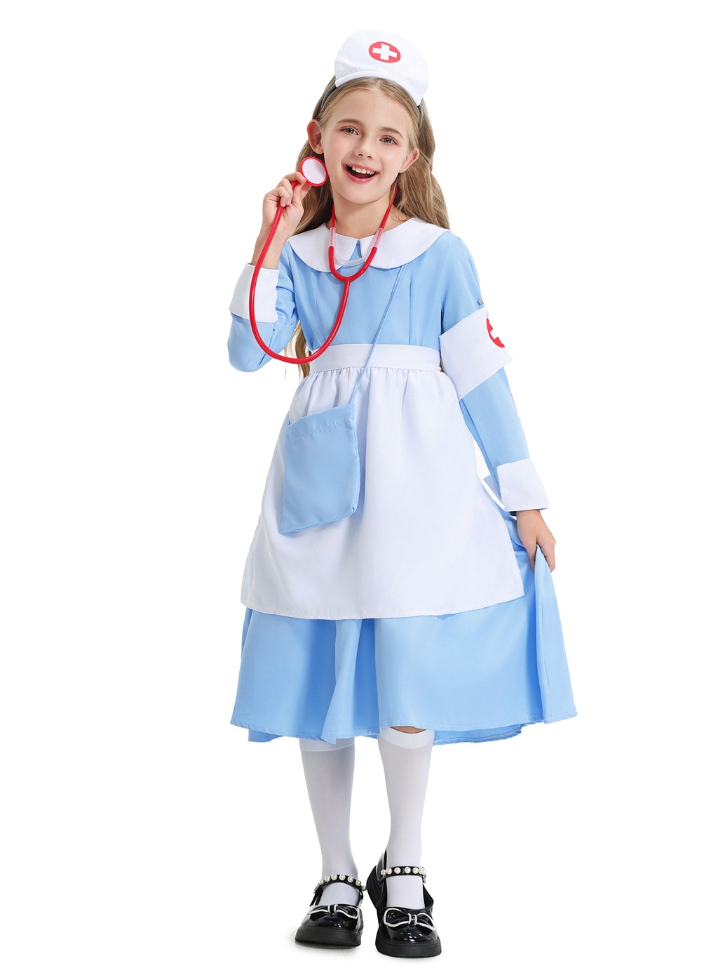 ハロウィン子供用コスチューム 青いドレス ナースコスチューム 医者 看護師 コスチューム 女の子 メイド コスチューム コスプレ パフォーマンス